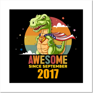 Awesome Since september 2017, Born In september 2017 Birthday Posters and Art